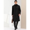 INSPIRE CHIC Men's Single Breasted Notched Lapel Winter Long Overcoat - 3 of 4