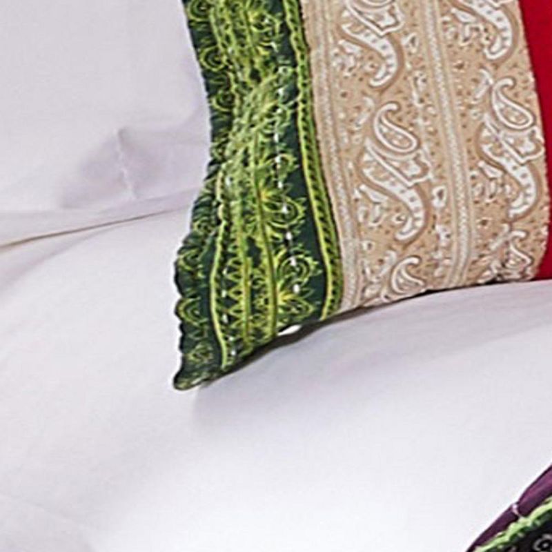 Marley Cotton Reversible Pillow Sham King 20" x 36" Multicolor by Greenland Home Fashion, 3 of 6