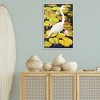 Stupell Industries Stepping Bird on Lily Pads Black Framed Giclee Art - 2 of 4