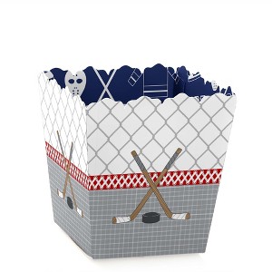 Big Dot of Happiness Shoots and Score - Hockey - Party Mini Favor Boxes - Baby Shower or Birthday Party Treat Candy Boxes - Set of 12 - 1 of 4
