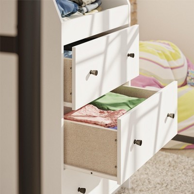 White Laminated Freestanding 3 Drawer Dresser