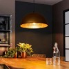 Rennnsan Grainor 15"-23" W 1 -Light Gold Foiled Dimmable Oversized Industrial Dome Pendant in Gold - 4 of 4