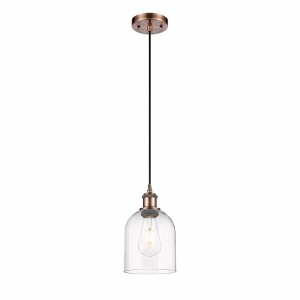 Bella - 1 Light Cord Hung Mini Pendant In Industrial Style-9.5 Inches Tall and 5.5 Inches Wide - 1 of 1