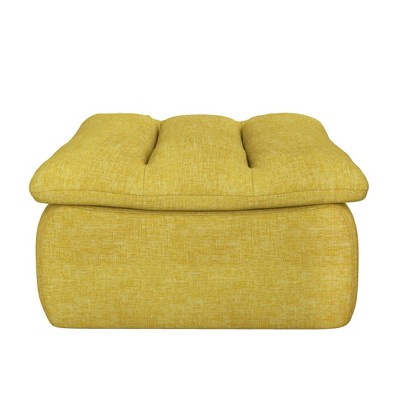 AZL1 Life Concept Sofas Comfy Accent Bean Bag Couch, Modern Armless and Backless, Suitable for Living room Bedroom, Yellow, 33.5"*35.82"*19.68"