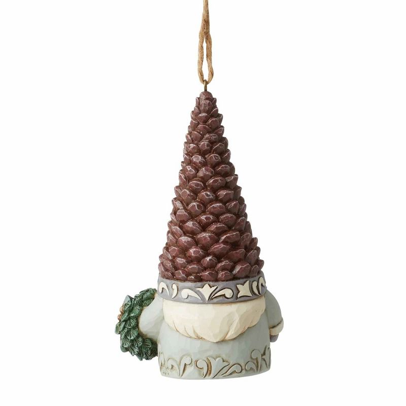Jim Shore 4.75 In Gnome With Pinecone Hat Ornament Wreath Christmas Tree Ornaments, 3 of 4