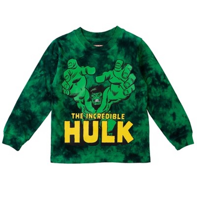 Marvel Avengers Hulk Big Boys Long Sleeve Graphic T-Shirt 14-16