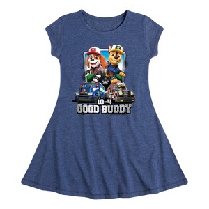 Girls' - Paw Patrol - Ten Four Good Buddy Fit & Flair Cap Sleeve Dress - 1 of 4