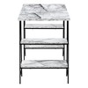 Monarch Specialties COMPUTER DESK - 48"L / WHITE MARBLE-LOOK / BLACK METAL - 4 of 4