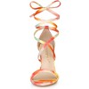 Allegra K Women's Tie Dye Lace Up Stiletto Heel Sandals - 2 of 4