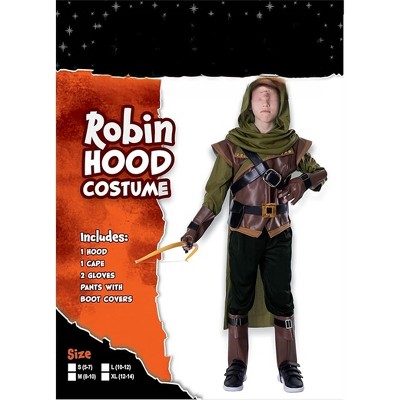 Joyfy Boys Girls Robin Hood Halloween Costume, Green Renaissance Robin Outfit Set for Kids Halloween Role Play Dress Up Parties