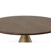 Carolina Living Regina Pedestal Dining Table Elm Gold: 48" Mango Wood, Metal Base - 4 of 4