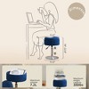 Arceso 360° Swivel Vanity Stool, Faux Leather with Storage, Height Adjustable Stool for Bathroom & Living Room - 3 of 4