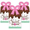 Big Dot of Happiness Sweet Shoppe - Square Favor Gift Boxes - Candy and Bakery Birthday Party or Baby Shower Bow Boxes - Set of 12 - 2 of 4