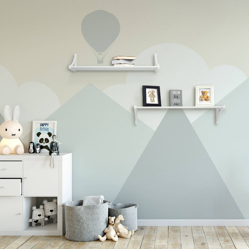 36&#34; Topsy Turvey 2 in 1 Kids&#39; Shelf with brackets for underneath or facing upward White - InPlace, 2 of 8