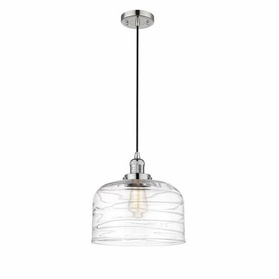 Bell - 1 Light Cord Hung Mini Pendant In Industrial Style-8 Inches Tall and 12 Inches Wide