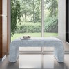 Jofran,Sophia Modern Luxury Curved Upholstered Waterfall Jacquard Bench - Small - 2 of 4