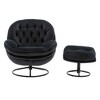 NicBex Modern Accent chair with Ottoman,Velvet Living Room Chair with Metal Legs for Bedroom/Office/Game Room - 2 of 4
