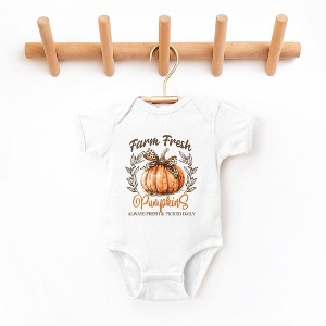The Juniper Shop Coquette Farm Fresh Pumpkin Baby Bodysuit - 1 of 3
