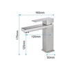 Single-Handle Vanity Sink Faucet with Waterfall Spout for Bathroom - 4 of 4