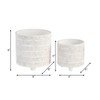 Sagebrook Home 2-Piece Set of Ceramic Planters Stylish Footed Plant Stand Set for Indoor or Outdoor - 3 of 4