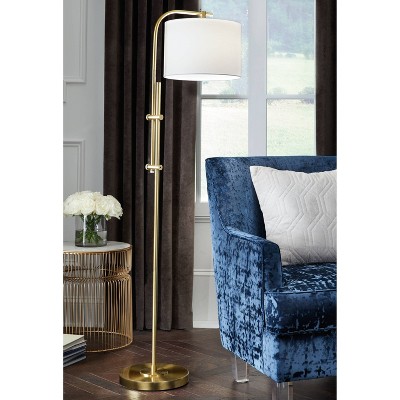 Baronvale Metal Floor Lamp Brass - Signature Design by Ashley: Adjustable Arm, UL Listed, 100W, Modern Style