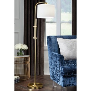 Baronvale Metal Floor Lamp Brass - Signature Design by Ashley: Adjustable Arm, UL Listed, 100W, Modern Style - 1 of 3