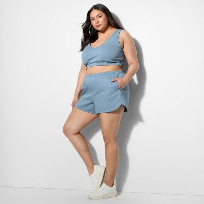 Women's Mid-Rise French Terry Pull-On Shorts - Wild Fable™