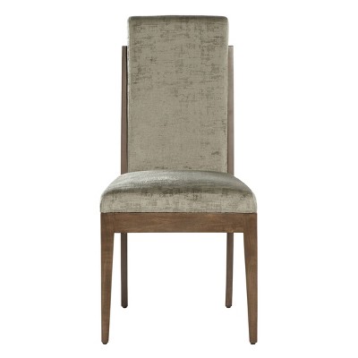 Velvet and Wood Dining Armless Chair Beige - Venus Williams Collection