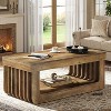 Hommoo Farmhouse Coffee Table with Unique Frame Brown - 2 of 4