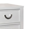 Royal Hampton Nightstand with 2 Drawers, Chrome Metal, White Wood - 4 of 4