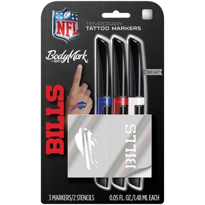 NFL Buffalo Bills Temporary Tattoo Marker - 3pk