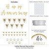 Big Dot of Happiness We Still Do - 50th Wedding Anniversary - Letter Banner Decor - 36 Cutouts & No-Mess Real Gold Glitter Happy Anniversary Letters - 3 of 4