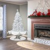 Northlight Lighted Musical Snowing Artificial White Tinsel Christmas Tree - 6' - White LED Lights - 4 of 4