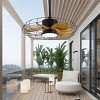 23″ Wet-Rated Outdoor Ceiling Fan with Light, Quiet Small Patio Ceiling Fan for Porch, Deck, and Gazebo – The Pop Home - 2 of 4