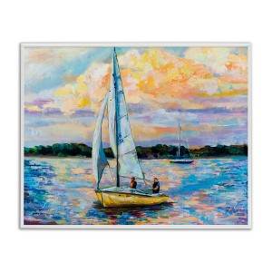Stupell Industries Vivid Nautical Sailboat Landscape Framed Giclee Art - 1 of 4