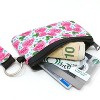 Wrapables Neoprene Mini Wristlet Wallet / Credit Card ID Holder with Lanyard, Pink Roses - 4 of 4