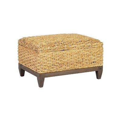 Lucinne Waterhyacinth Storage Ottoman Brown - East At Main