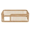 Whisen Wood Twin Size Wood Floor Bed Frame with Fence - 4 of 4