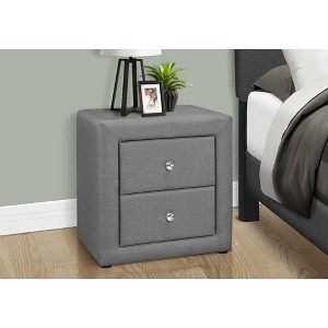 NicBex Contemporary Nightstand Upholstered Bedside Table with Metal Handles Elegant End Table for Bedroom, Living Room - 1 of 4
