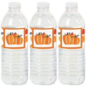 Big Dot of Happiness Fall Pumpkin - Halloween or Thanksgiving Party Water Bottle Sticker Labels - Set of 20 - 1 of 4