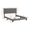 Queen Size Upholstered Platform Bed with Tufted Headboard - ModernLuxe - 3 of 4