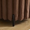Sapphtopaz Ottoman Faux Fur Foot Stool with Black Metal Legs Modern Ottoman with Upholstered for Living Room, Bedroom, Entryway - 4 of 4