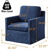 GDFStudio Fitch 29.9" W Upholstered Swivel Chenille Arm Chair with Removable Back Cushion - 3 of 4