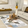 Lahome GST Modern Asymmetrical Geometric Short Pile Velvet Rectangular Indoor Area Rug - 2 of 4
