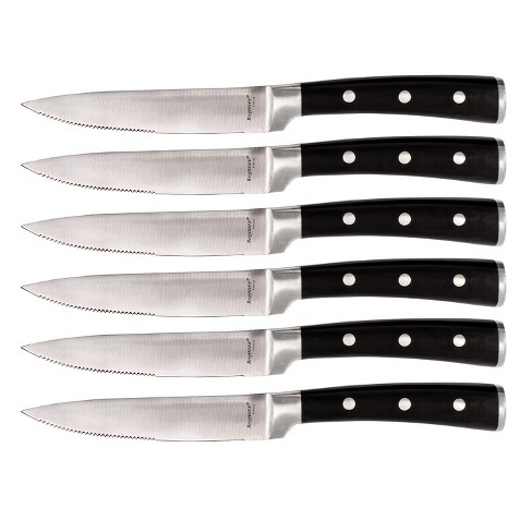 Source 6 PCS Non Stick Stainless Steel Kitchen Steak Knife Set