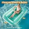 Sloosh Inflatable Tanning Pool Lounger Float Sun Tanning with Pillow, Suntan Tub Float Raft Tanning Pool for Adult - 3 of 4