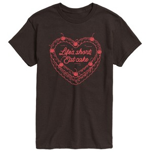 Men's - Instant Message - Eat Cake Heart Short Sleeve Graphic T-Shirt - 1 of 4