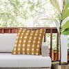20"x20" Deny Designs Menina Lisboa Checkers Square Outdoor Throw Pillow Yellow - 3 of 4