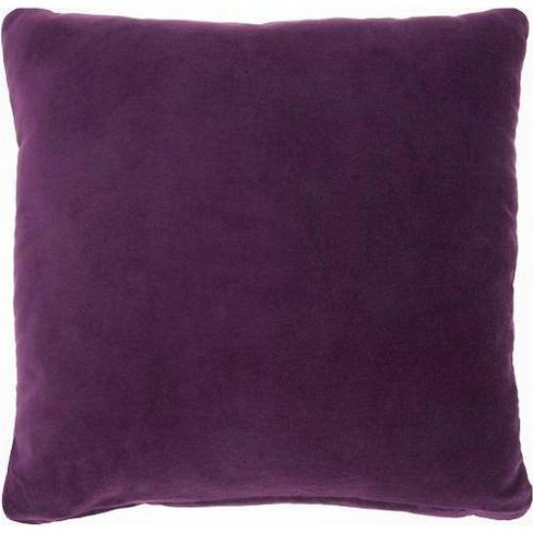 16x16 Solid Velvet Lifestyles Square Throw Pillow Purple - Mina Victory :  Target