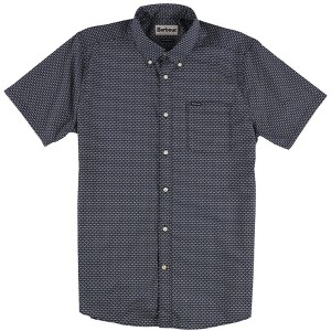 Barbour Mens Geometric Button Up Shirt, navy, Small : Target